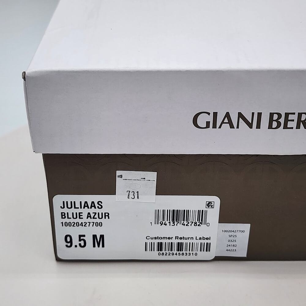 Giani Bernini Juliaas Blue Azur Cork Wedge Slide Sandals Women's 9.5M - Picture 8 of 8